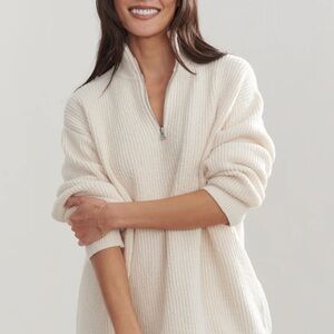 Jenni kayne oversized half zip sweater